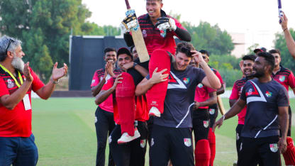 Team Singapore celebrate there victory