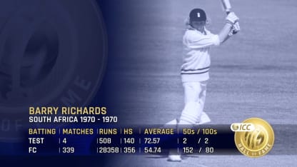 ICC Hall of Fame: Barry Richards | 'Beautiful technician, organised, skillful'