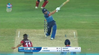 T20WCQ: NAM v SIN – Erasmus smashes four sixes in a row