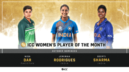 ICC Women's Player of the Month nominees for October 2022 announced