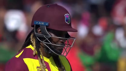 Gayle is removed by Mahedi Hasan for four