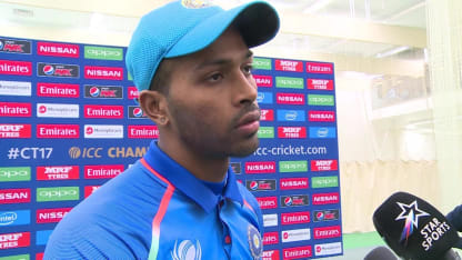 Hardik Pandya speaks at the Media Zone