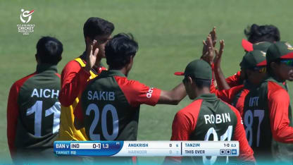 Tanzim Hasan Sakib strikes early | IND v BAN | ICC U19 Men’s CWC 2022