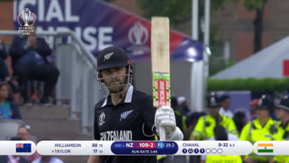 CWC19 SF: IND v NZ – Highlights of Kane Williamson's 95-ball 67