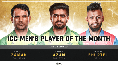 ICC Men's Player of the Month nominations for April