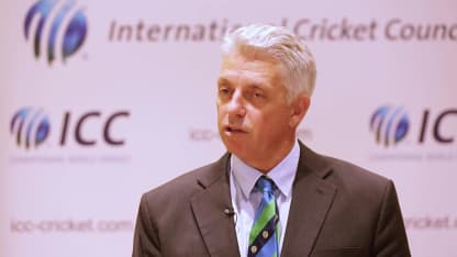 David Richardson talks following the ICC Board meetings in Dubai