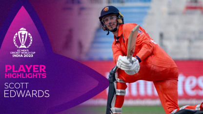Fighting fifty from Edwards guides Netherlands to competitive total | CWC23