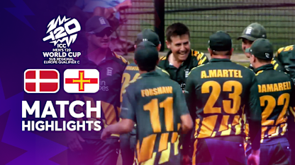 Denmark v Guernsey | Match Highlights | Men's T20WC Sub-Regional Europe Qualifier C