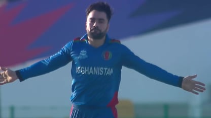Rashid Khan strikes with his very first delivery