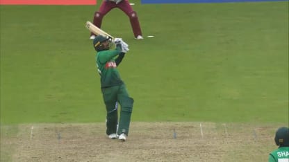 CWC19: WI v BAN - Liton Das's 3 consecutive sixes off Gabriel