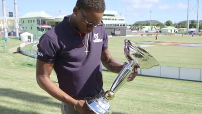 2016 champion Kaecy Carty reunited with the U19 Men’s CWC trophy
