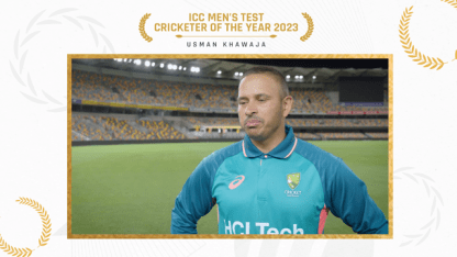 Usman Khawaja accepts ICC Men's Test Player of the Year award