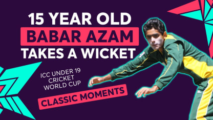 U19CWC Classic Momemt: 15-year old Babar Azam takes a Wicket