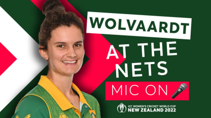 South Africa's Laura Wolvaardt at the nets | CWC22