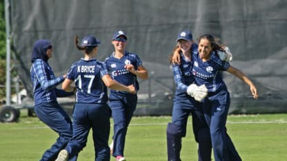 Big joy for the Scottish girls, 2nd Semi-Final: Bangladesh Women v Scotland Women, VRA Ground, 12th July 2018.