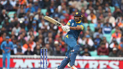 Danushka Gunathilaka kept things afloat for his side with a fine half-century.