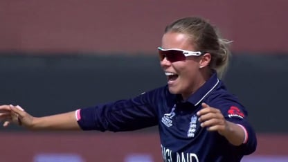 WICKET: Meg Lanning falls to Alex Hartley for 40