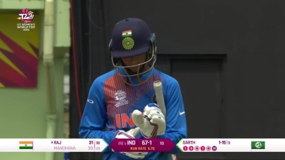 IND v IRE: Smriti Mandhana bowled by Kim Garth