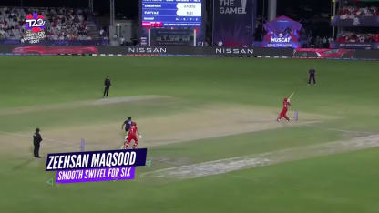 Nissan POTD: Zeeshan Maqsood's swivel six over square leg