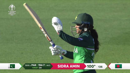 CENTURY: Sidra Ameen notches a brave ton