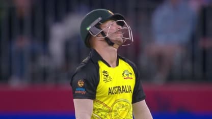 Wicket - David Warner - Australia v Sri-Lanka ICC T20WC 2022