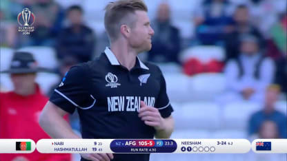 CWC19: AFG v NZ - All wickets as NZ skittle AFG for 172