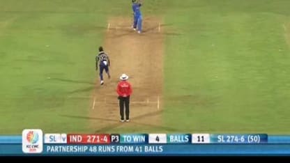 India win the ICC Cricket World Cup 2011 with Dhoni’s match winning six