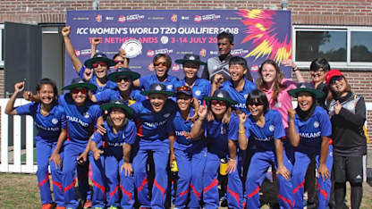 Team Thailand with the Trophy, 5th Place play-off Uganda v Thailand, VRA, 14th July 2018.