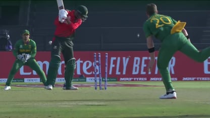 The second ever Men's T20 World Cup hit-wicket dismissal