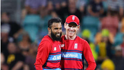 Adil Rashid and Eoin Morgan