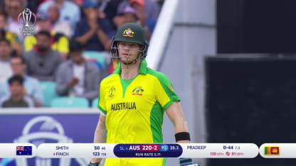 CWC19: SL v AUS - Steve Smith 73 batting highlights