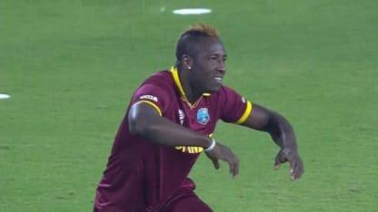 Andre Russell's athleticism pulls off fantastic run-out