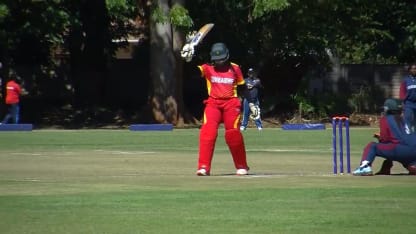 Women's Qualifier 2019 – Africa:  Zimbabwe's Sharne Mayers brings up her fifty