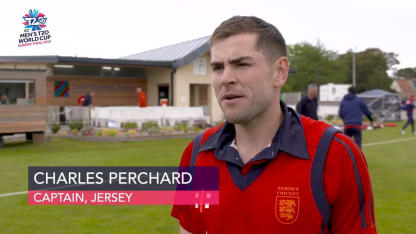 ICC Men's T20 World Cup Europe Final 2019, Jersey v Denmark - Jersey's Charles Perchard comments on victory over the Danes