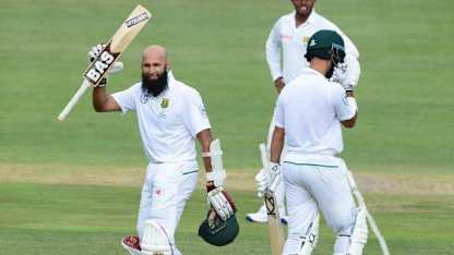 Hashim Amla, who scored a century in his 100th Test, has jumped four places to claim sixth position