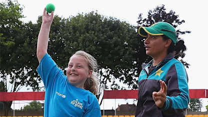 Sana Mir at the Cricket for Good clinic in Leicester