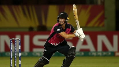 Sophie Devine of New Zealand bats during the ICC Women's World T20 2018 match between New Zealand and Ireland at Guyana National Stadium on November 17, 2018 in Providence, Guyana.