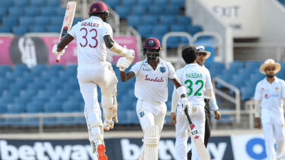 Roach and Seales inspire West Indies in last-wicket thriller