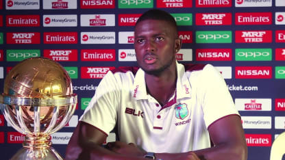 West Indies captain Jason Holder speaks before the ICC Cricket World Cup Qualifier