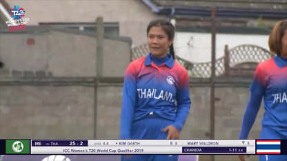 ICC T20WC Qualifier: IRE v THA - Chanida Suttiruang took two early wickets