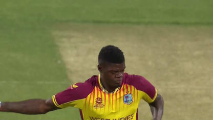 Wicket - Tony Munyonga - West-Indies v Zimbabwe ICC T20WC 2022