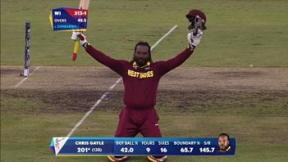 Chris Gayle double century v Zimbabwe