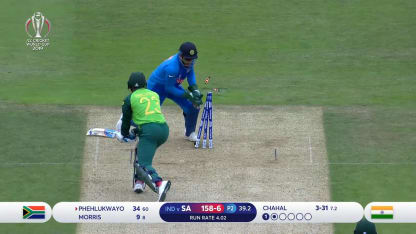 CWC19: SA v IND - Dhoni stumps Phehlukwayo