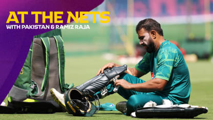 At the nets with Pakistan power-hitter Iftikhar Ahmed and Ramiz Raja | CWC23