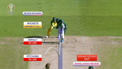 CWC19: AUS v BAN - Liton Das is pinned leg before by Zampa