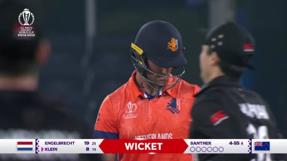 Ryan Klein - Wicket - New Zealand vs Netherlands