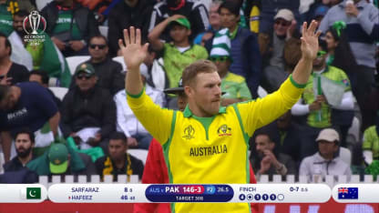 CWC 19: AUS v PAK – Finch takes the fourth wicket of his ODI career!