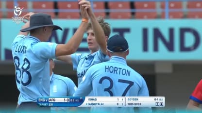 Josh Boyden snares the first wicket | ENG v AFG | ICC U19 Men’s CWC 2022