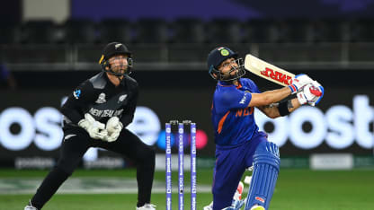 Kohli tries to up the ante but finds the fielder