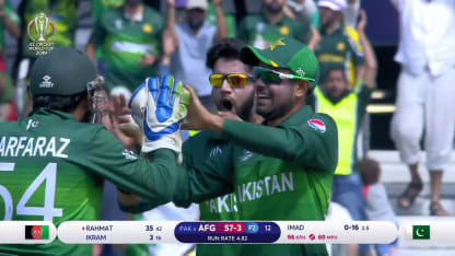 CWC19: PAK v AFG - Imad Wasim gets his first wicket after Rahmat looked well set